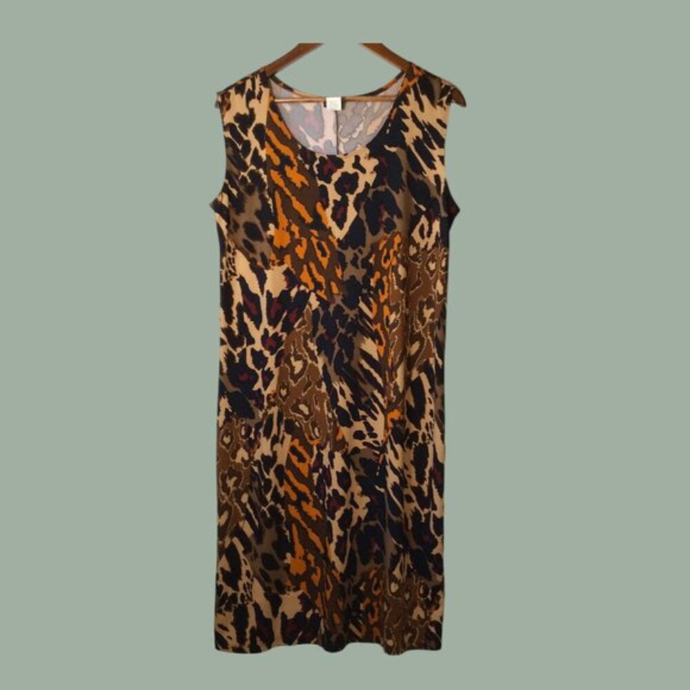 Salon Studio Animal Print Maxi Dress Size Medium